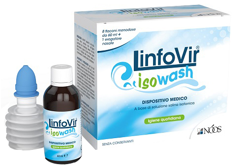 SOLUZIONE SALINA ISOTONICA LINFOVIR ISOWASH 8 FLACONI DA 60 ML - FarmaLucia