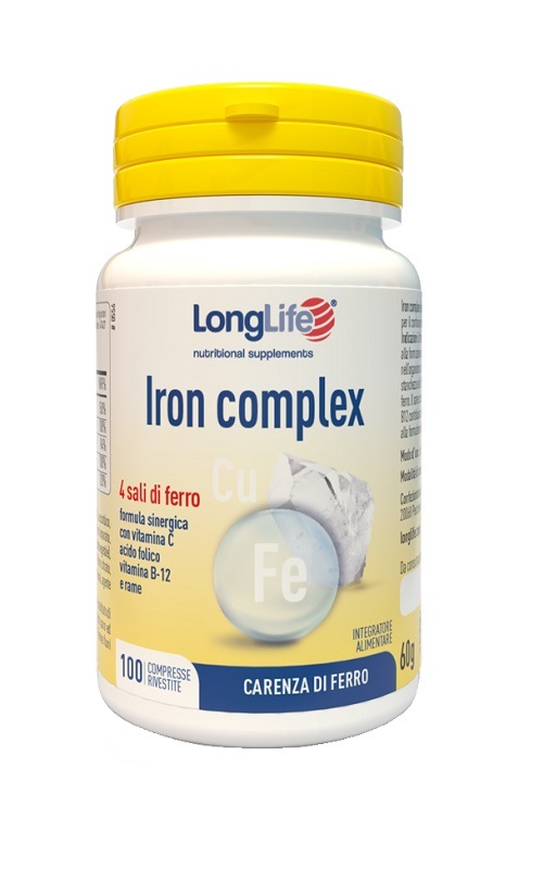 LONGLIFE IRON COMPLEX 100 COMPRESSE RIVESTITE - FarmaLucia