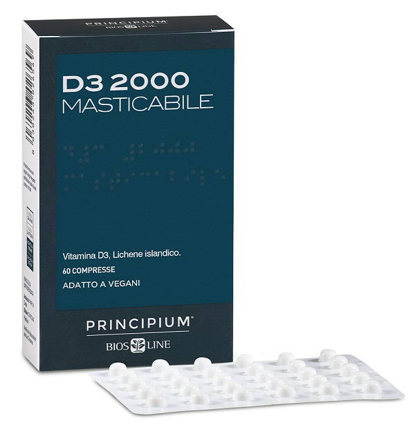 PRINCIPIUM D3 2000 MASTICABILE 60 COMPRESSE - FarmaLucia