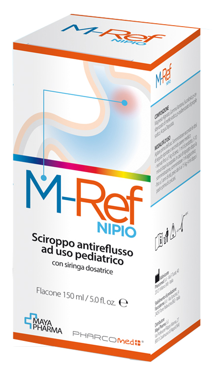 M-REF NIPIO SCIROPPO ANTIREFLUSSO AD USO PEDIATRICO 150 ML CON SIRINGA DOSATRICE - FarmaLucia