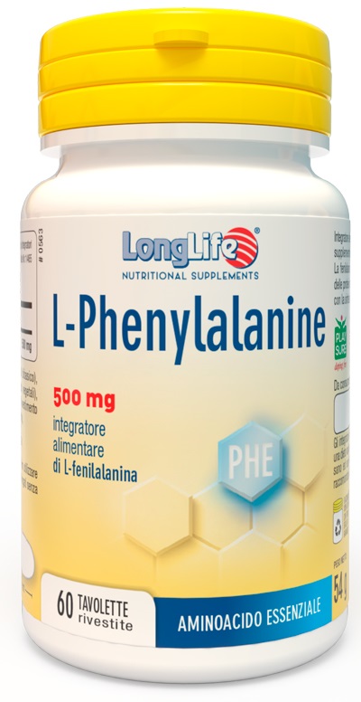 LONGLIFE L-PHENYLALANINE 500 MG 60 TAVOLETTE RIVESTITE DA 900 MG - FarmaLucia