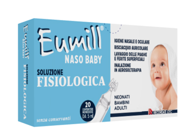 EUMILL NASO BABY SOLUZIONE FISIOLOGICA 20 CONTENITORI MONODOSE 5 ML - FarmaLucia