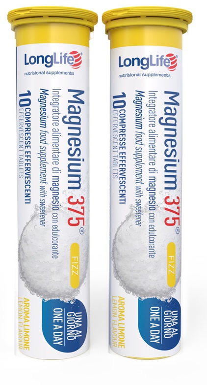 LONGLIFE MAGNESIUM 375 FIZZ 20 COMPRESSE EFFERVESCENTI DA 6,3 G - FarmaLucia