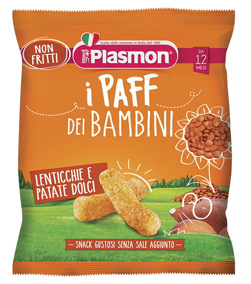 PLASMON DRY SNACK PAFF LENTICCHIE-PATATA DOLCE 15 G - FarmaLucia