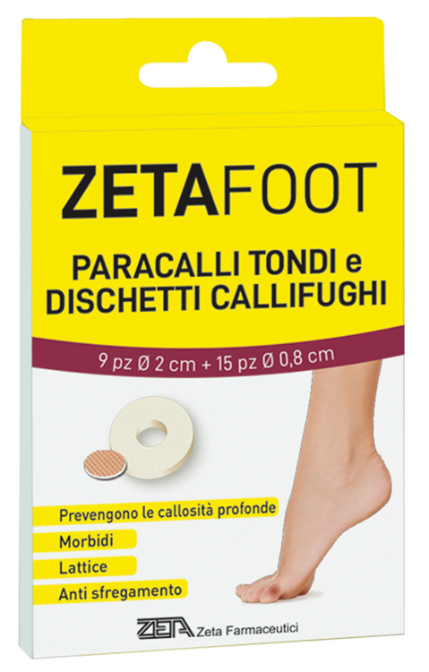 ZETAFOOT PARACALLO TONDO 9 PEZZI + DISCHETTO CALLIFUGO 15 PEZZI - FarmaLucia