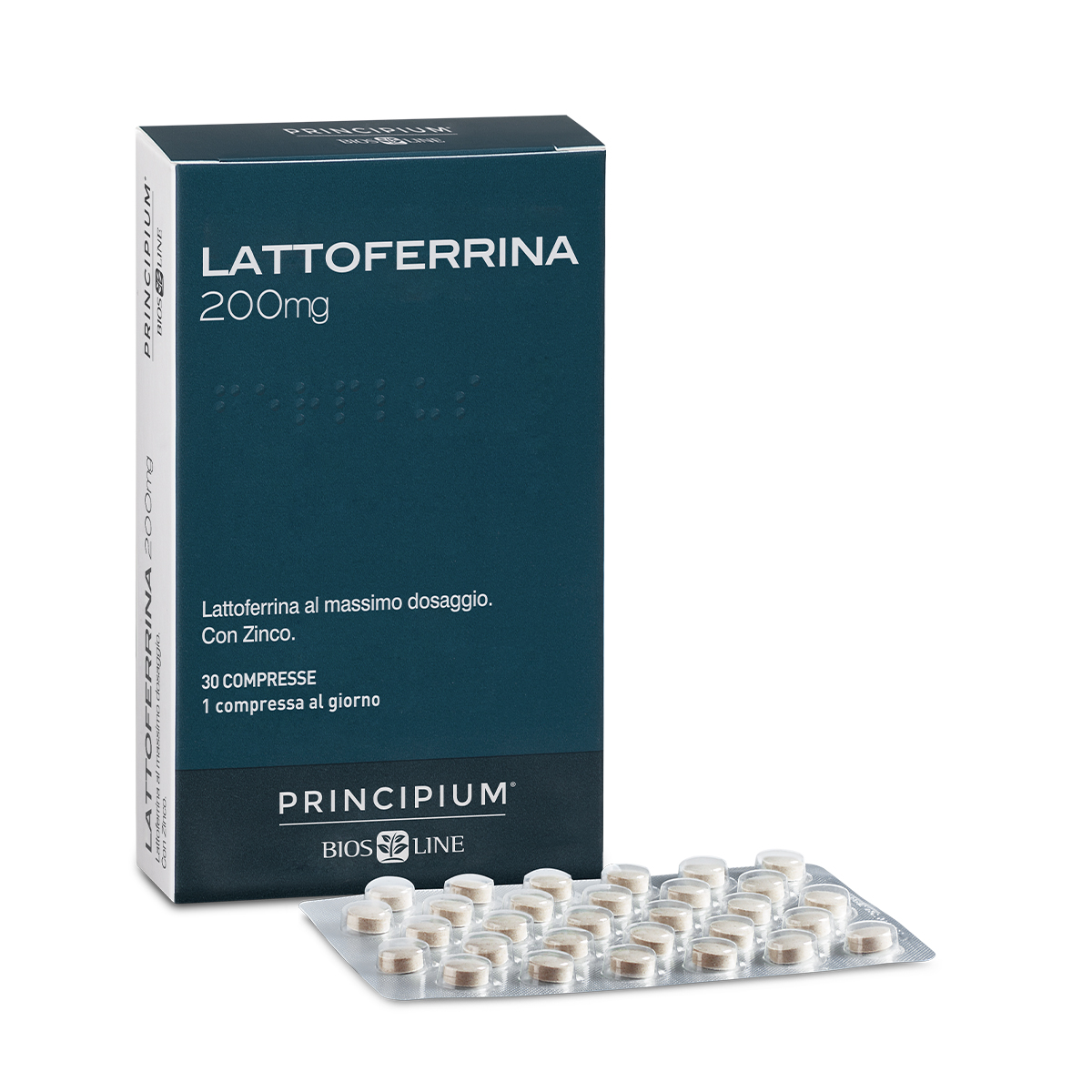 PRINCIPIUM LATTOFERRINA 200 MG 30 COMPRESSE - FarmaLucia