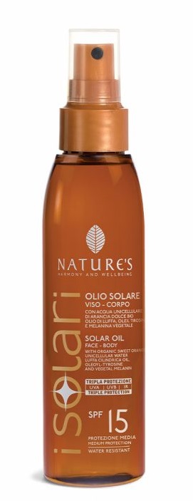 NATURE'S I SOLARI OLIO SOLARE VISO CORPO SPF 15 150 ML - FarmaLucia