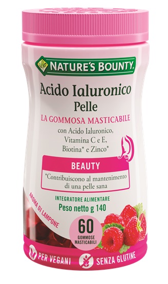 NATURE'S BOUNTY ACIDO IALURONICO PELLE 60 GOMMOSE MASTICABILI - FarmaLucia