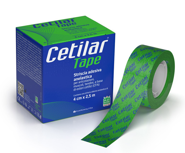 STRISCIA ADESIVA ANELASTICA CETILAR TAPE CM 4 X 2,5 M - FarmaLucia