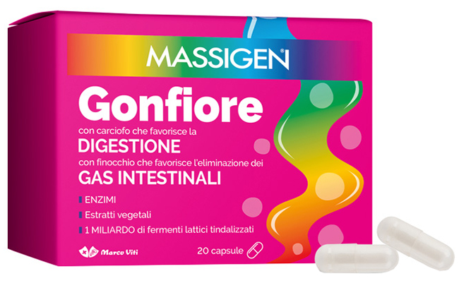 MASSIGEN GONFIORE 20 CAPSULE - FarmaLucia