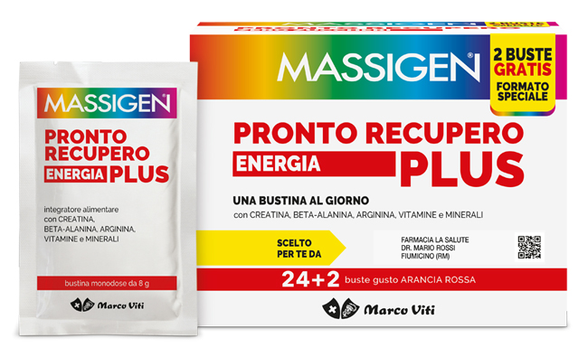 MASSIGEN PRONTO RECUPERO ENERGIA PLUS 24 BUSTINE + 2 BUSTINE - FarmaLucia