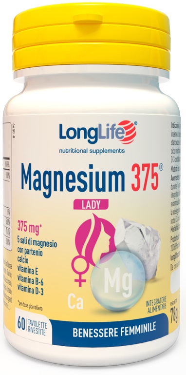 LONGLIFE MAGNESIUM 375 LADY 60 TAVOLETTE - FarmaLucia