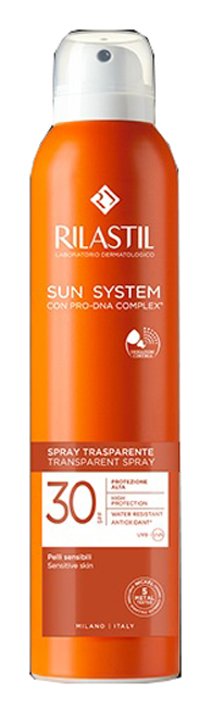 RILASTIL SUN SYSTEM TRANSPARENT SPRAY SPF30 200 ML - FarmaLucia