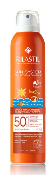 RILASTIL SUN SYSTEM BABY TRANSPARENT SPRAY SPF50+ 200 ML - FarmaLucia