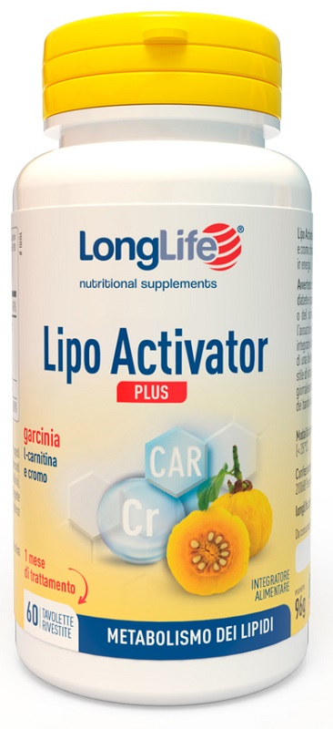 LONGLIFE LIPO ACTIVATOR PLUS 60 TAVOLETTE RIVESTITE DA 1,6 G - FarmaLucia