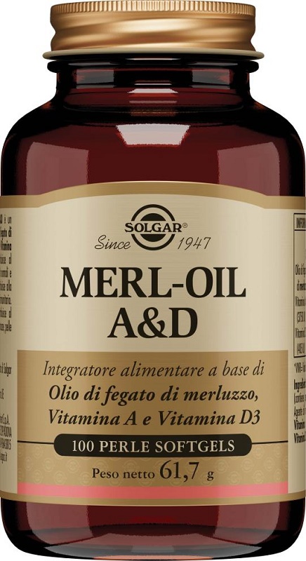 MERL OIL A&D 100 PERLE SOFTGEL - FarmaLucia