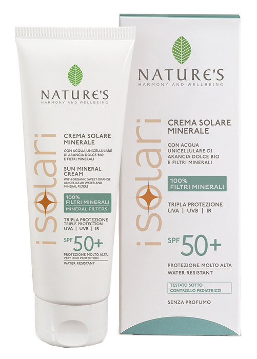NATURE'S I SOLARI CREMA VISO CORPO MINERALE SPF50+ 100 ML - FarmaLucia