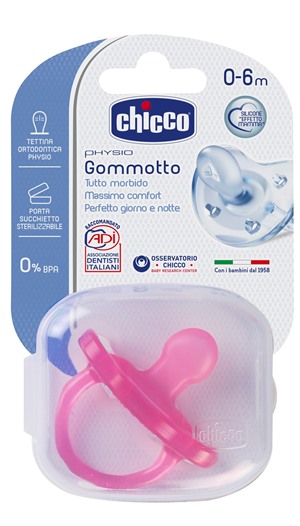 CHICCO GOMMOTTO IN SILICONE GIRL 0-6 MESI 1 PEZZO - FarmaLucia
