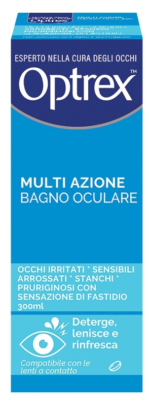 BAGNO OCULARE OPTREX MULTI AZIONE 300 ML + OCCHIERA FLESSIBILE - FarmaLucia