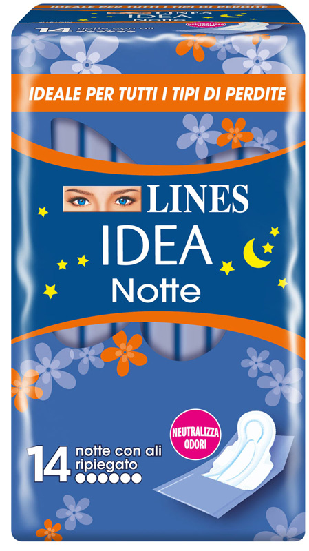 LINES IDEA NOTTE CON ALI RIPIEGATE 14 PEZZI - FarmaLucia