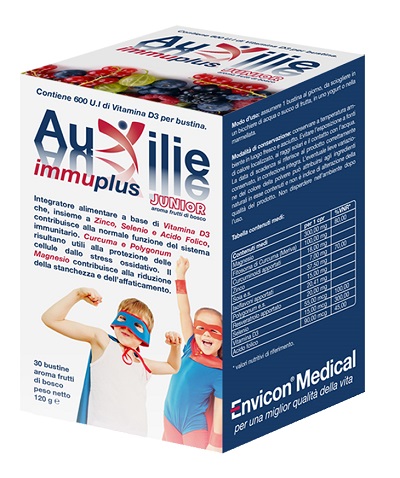 AUXILIE IMMUPLUS JUNIOR SOLUBILE 30 STICK PACK - FarmaLucia