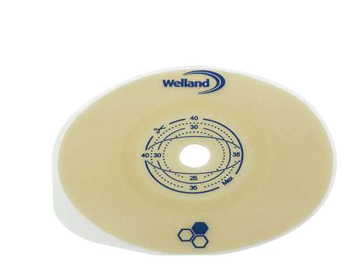 PLACCA PIANA RITAGLIABILE AURUM2 URO PER UROSTOMIA DIAMETRO 13-40 MM FLANGIA 45 MM 5 PEZZI - FarmaLucia