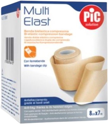 BENDA ELASTICA COMPRESSIVA A LUNGA ESTENSIBILITA' MULTI-ELAST 8 CM X 7 M - FarmaLucia