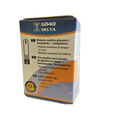 STRISCE MISURAZIONE GLICEMIA BRUNO GD40 DELTA 25 PEZZI - FarmaLucia