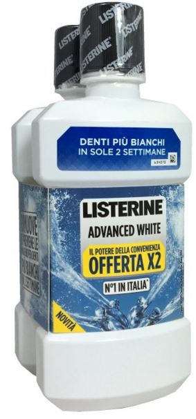 LISTERINE ADVANCE WHITE 500 ML X 2 PEZZI - FarmaLucia