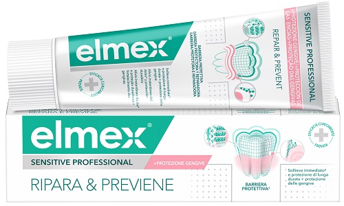 DENTIFRICIO ELMEX SENSITIVE RIPARA & PREVIENE 75 ML - FarmaLucia