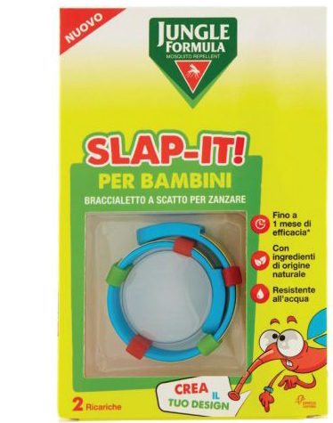 JUNGLE FORMULA SLAP-IT BRACCIALETTO ANTI-ZANZARE PER BAMBINI+ 2 RICARICHE - FarmaLucia