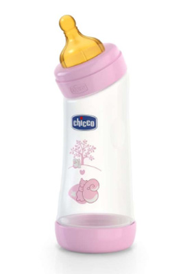 CHICCO BIBERON WELL BEING ANGOLATO IN POLIPROPILENE GIRL DA 250 ML NORMAL LATTICE - FarmaLucia