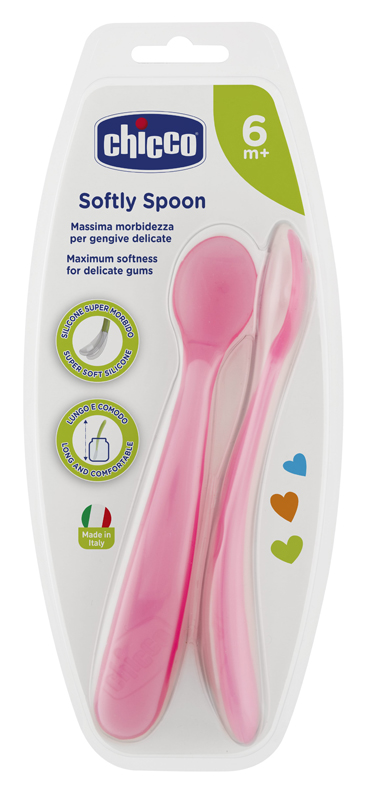 CHICCO CUCCHIAIO SILICONE FEMMINILE BI PACK 6M+ - FarmaLucia