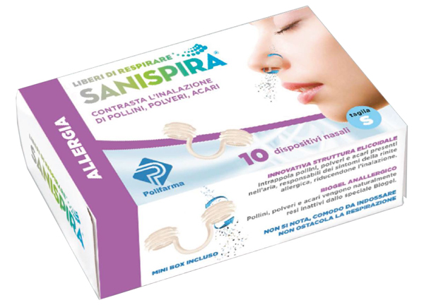 SANISPIRA ALLERGIA DISPOSITIVO NASALE 10 PEZZI TAGLIA S - FarmaLucia