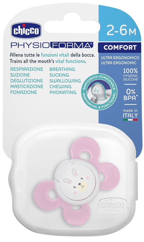 CHICCO SUCCHIETTO COMFORT GIRL IN SILICONE 2-6 MESI 1 PEZZO - FarmaLucia