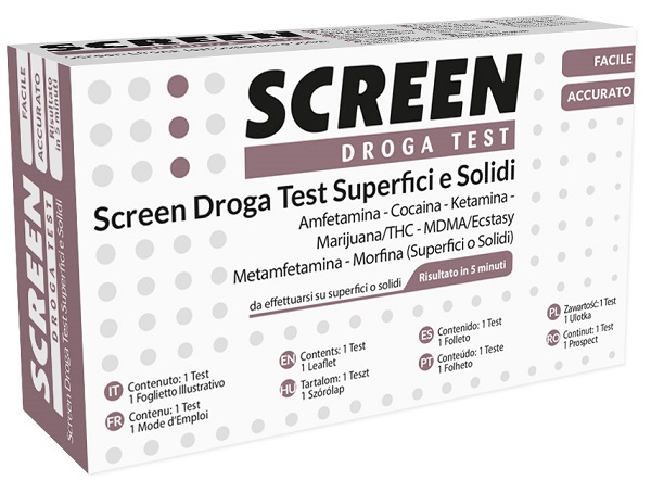 SCREEN DROGA TEST 7 DROGHE SU SUPERFICI SOLIDI O POLVERI - FarmaLucia