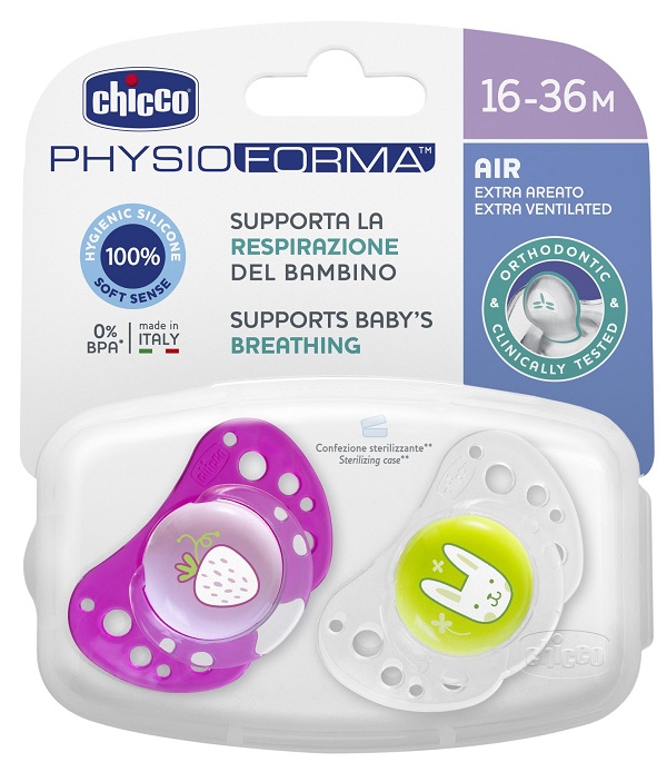 CHICCO SUCCHIETTO AIR GIRL IN SILICONE 16-36 MESI 2 PEZZI - FarmaLucia
