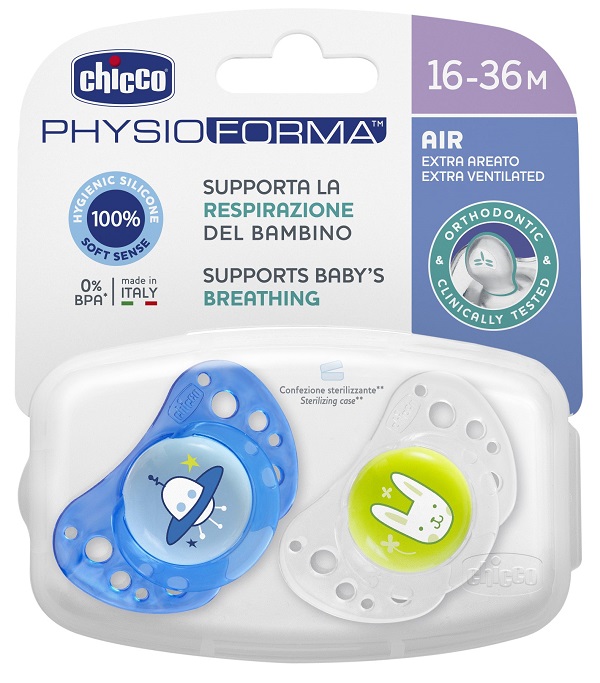 CHICCO SUCCHIETTO AIR BOY IN SILICONE 16-36 MESI 2 PEZZI - FarmaLucia