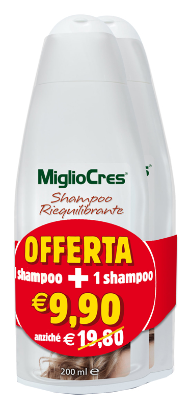 MIGLIOCRES SHAMPOO RIEQUILIBRANTE BIPACK 200 ML - FarmaLucia