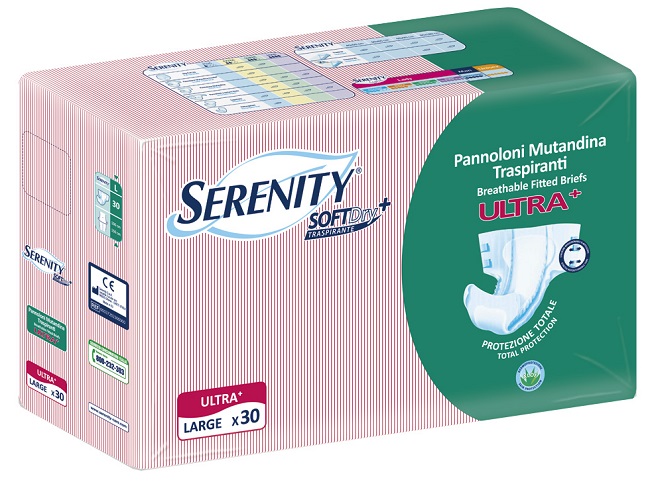 PANNOLONE A MUTANDINA SERENITY FITTED ULTRA + ALOE L 30 PEZZI - FarmaLucia