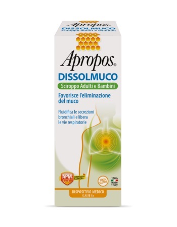 APROPOS DISSOLMUCO SCIROPPO ADULTI E BAMBINI 230 G - FarmaLucia
