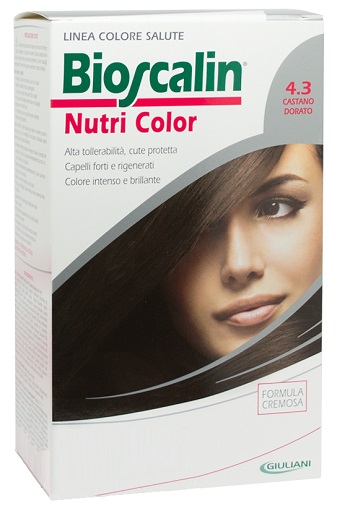 BIOSCALIN NUTRI COLOR 4,3 CASTANO DORATO SINCROB 124 ML - FarmaLucia