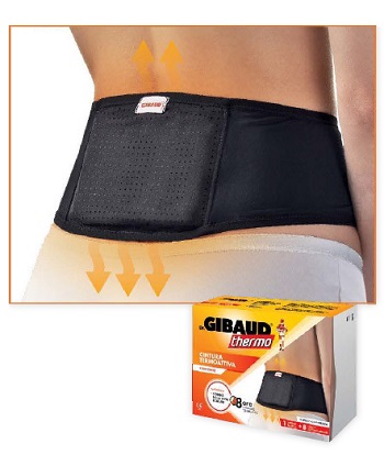GIBAUD CINTURA TERMOATTIVA  RIUTILIZZABILE + 8 CEROTTI AUTORISCALDANTI - FarmaLucia