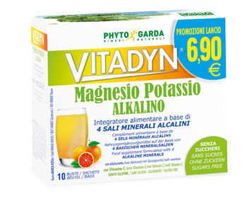 VITADYN MAGNESIO POTASSIO ALKALINO SENZA ZUCCHERO 10 BUSTINE - FarmaLucia