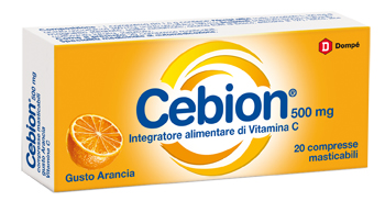 CEBION MASTICABILE ARANCIA VITAMINA C 500 MG 20 COMPRESSE - FarmaLucia