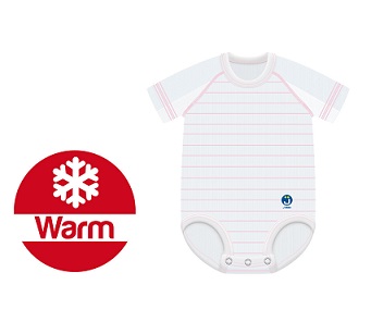 J BIMBO CALDO DRYARN BIANCO CUCITURA RIGHE ROSA - FarmaLucia