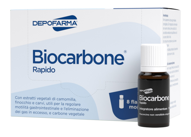 BIOCARBONE RAPIDO 8 FLACONCINI - FarmaLucia