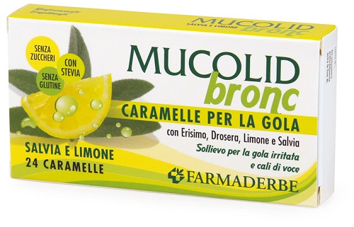 MUCOLID BRONC SALVIA & LIMONE 24 CARAMELLE - FarmaLucia