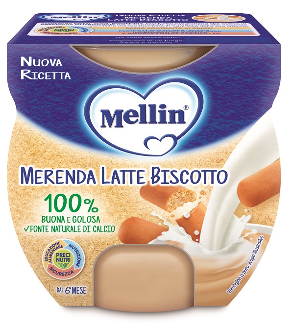 MELLIN MERENDA LATTE BISCOTTO 2 X 100 G - FarmaLucia