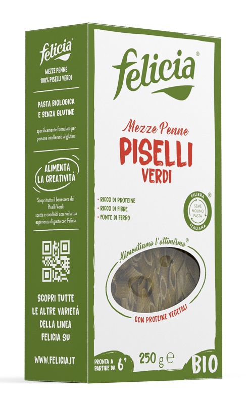 FELICIA BIO MEZZE PENNE PISELLI VERDI 250 G - FarmaLucia